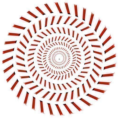DJ Record Turntable Slipmats RED SPIRAL ILLUSION EFFECT SLIPMAT x 1 (Single)
