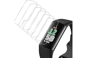 HidWee Displayschutz Kompatibel mit Fitbit Charge 6 Schutzfolie, 6 Stück TPU Displayschutzfolie [Nicht-Glas], Blasenfrei, Anti-Staub, Wasserdicht, Sensitive Touch HD Folie
