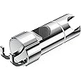 Alyvisun Adjustable Shower Head Holder with 2 Hooks, Universal Shower Holder Bracket for 16-27mm Slide Rod, Chrome Plated Shower Slider Rail Clamp Shower Holder Replacement, Easy Installation