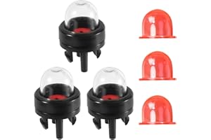 Gosknor 6pcs 188-512-1 Poires d'Amorçage à Clipser et Pompe à Poire d'amorçage, pour Poulan Echo Tronçonneuse Ryobi Homelite Bolens, Ampoule d'Amorçage pour Poulan Craftsman Zama (Rouge)