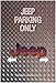 Price comparison product image Jeep parking only - Metal sign 20 x 30 cm 4x4 for parking space garage car port sign 15