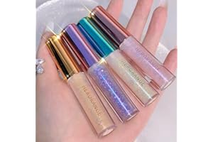 BEAUTY SEARCHER 4 szt. Zestaw cieni do powiek w płynie Crystal Diamond High-Gloss Liquid Liner Shimmer Glitter Highlight Metallic Liquid Shadows Szybkoschnący Perłowy Makijaż do oczu Kosmetyki