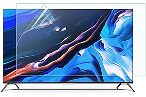JANEFLY 32-75 Pouces Film Antireflet pour écran De Télévision, Film Protecteur Pet Bleu Coupe Légère/Anti-Rayures pour Sharp, Sony, Samsung, Hisense, LG Etc,55"(1211 * 682mm)