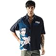 The Souled Store Official Naruto Short Sleeve Collared Neck Button Down Anime Graphic Printed Shirt