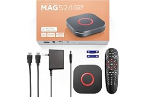 MAXDIGI MAG 524w3 Original Zynax Linux 4K IPTV Set Top Box with Built-In DUAL WiFi 5G (802.11ac 2T2R) Internet TV IP Receiver HEVC 4K HDR 524 UHD UK Plug MAG524w3
