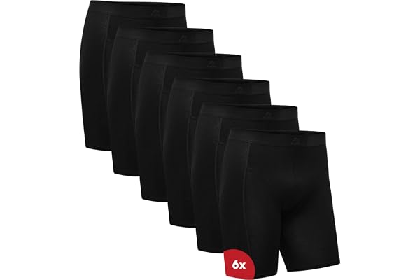 DANISH ENDURANCE Extra långa Bambukalsonger för Män, Mjuka, 3 & 6-pack