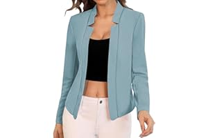 FWAY Blazer Donna Elegante Maniche Lunghe Blazer Cardigan Casual Business Foderato Anteriore Aperto Giacca