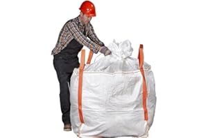 BIGBAGLAND Big Bag 1000kg Refermable | Sac Big Bag 90x90x90cm avec Jupe de Fermeture | GRVS Résistant | Lot de 10 sacs