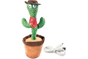 iFunLong Dancing Cactus Talking Cactus Baby Toys, Sing Songs,Recording,Repeats What You say, Presents for Boys and Girls