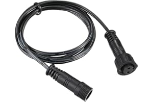 WMLBK Extension Cable for Decking Lights, IP67 Waterproof 1/2/3 Meter Black Garden 2/3/4/5 Pins Extension Cable for Outdoor LED Deck Light Power Cord (2 Pins 1 Meter)