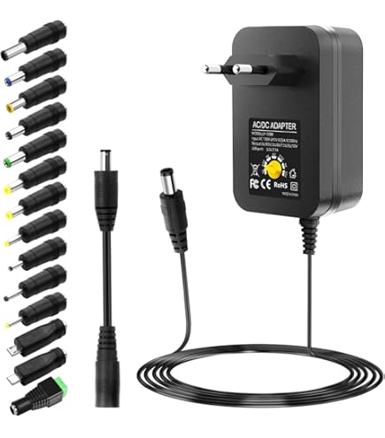 Universele adapter regelbaar 9 tot 24 V (24V, 1.5A, 24W Max, huismerk
