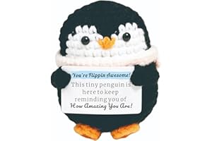HONZEE Penguin Gifts for Women Her Funny Positive Crochet Birthday You Are Awesome Cheer Up Thank You Funny Ladies Gifts for Friends Colleagues Boss Nurse Teacher Novelty Present Unusual