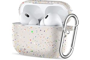 Easuny Case for AirPods Pro 2/1 Protective Case 2022/2019, Environmentally Friendly Shockproof Protective Case Compatible with Apple AirPods Pro 2nd Generation Case, with Carabiner [Front LED Visible]