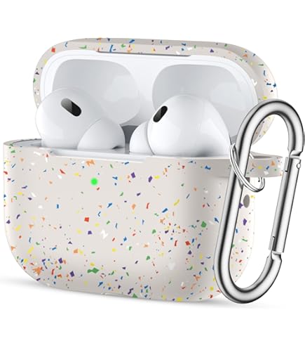 3 in 1] CaseGame Leuke hoes compatibel met AirPods 4 met actieve ruisonderdrukking met sleutelhanger, cartoon grappige bloemen, zachte siliconen schokbestendige hoes met reinigingsset
