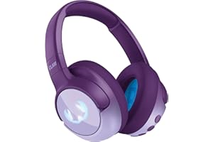 Fresh 'n Rebel Clam Junior, Bluetooth-Kopfhörer für Kinder mit aktiver Geräuschunterdrückung, sicherer Klang (<85dB), Mit Audiokabel und Aufklebern, LED-Lichteffekt. 60 Std. Spielzeit (Mighty Magic)