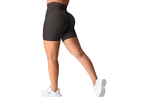 YEOREO Women Gym Short High Waist Tummy Control Scrunch Butt Seamless Workout Butt Lifting 5" Cycling Shorts