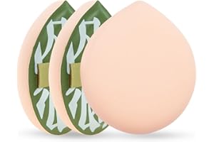 FANTASYON 2PCS Large Makeup Sponge, Reusable Soft Beauty Blenders Foundation Sponge Faster and Efficient Makeup in 3s, Wet Dry Make Up Sponges for Cream Concealer Makeup & face sponges cleansing