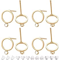 Charm De Boucle D'oreille En Laiton, 10 Boucles D'oreilles En Laiton
