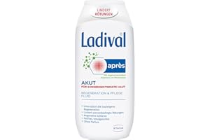 ‎LADIVAL Ladival Akut Après Beruhigungs-Fluid – Kühlende After Sun Lotion zur Hautregeneration nach dem Aufenthalt in der Sonne – 200 ml (1er Pack)