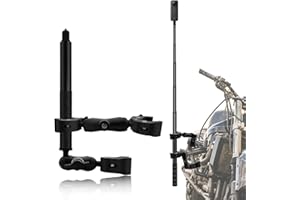 WEWOGA Moto Support Kit avec 47" Invisible Bâton Compatible pour Insta 360 X5 X4 X3 X2 X GO3,Osmo 360 Lourdeur-Devoirs Double Robuste Caméra Vélo ATV RV Montage Kit Compatible pour Gopro 13/12/11/10/9/8/7