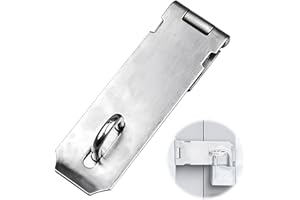 DURDIIY Acero Inoxidable Aldabas para Candados Placas de Bloqueo Engrosadas Cierre de Candado con Tornillos Moda versátil Accesorios de Seguridad de Puertas y Ventanas Impermeables y Oxidados (5-inch)