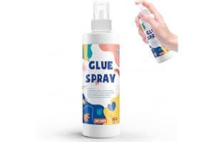 Spraylim, extra starkt, värmebeständigt, transparent, 200 ml | Lämplig för material som plast, glas, papper, kartong, aluminiumfolie, skum, metall och foton