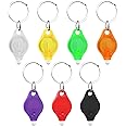 7Pc Mini Keyring Torch with Built in Batteries Portable Key Ring Torches LED Super Bright Mini Key Ring Torches Led Super Bright for Kids and Adults Key Chain Torch Light for Outdoor and Emergency