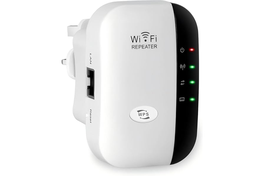 Haoniubi 2026 WiFi Extender, WiFi Booster, WiFi Repeater, Covers Up to 3000 Sq.ft and 45 Devices, Internet Booster - with Ethernet Port, Quick Setup, Home Wireless Signal Booster, UK plug (White)