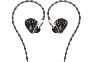 Hidizs MS5 Monitores intrauditivos, Nuevo Controlador Dinámico Personalizado De Silicona Flusica, 1DD+4BA Unidad Híbrida Insignia, Auriculares Hi-Fi Encuadernados por Cable para Teléfono/PC/Portátil