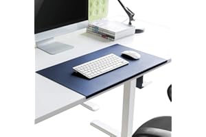 HANHAN Tapis de bureau pour gaming/écriture avec protection des bords en cuir imperméable de qualité supérieure - Grand tapis de rangement pour clavier, ordinateur portable, souris