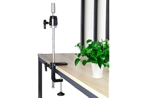 ZQIAN BEAUTY Scalable Wig stand C Clamp Mannequin Head Holder Stand Rotatable Metal Cosmetology Mannequin Head Holding Clamp Adjustable Height C-Clamp Table Clamp Holder For Hairdresser