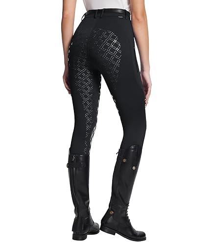 Pantaloni Da Equitazione Donna - Vita Alta Con Rinforzo Silicone - Foto 13