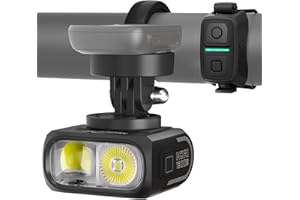 Magicshine HORI1300S Bike Headlight, Compatible with Garmin/Wahoo, 1300 Lumens High & Low Beam, USB-C Rechargeable, IPX6 Waterproof for Night Riding and Urban Cycling