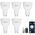 Aigostar Lampadina Alexa Intelligente GU10 WiFi Compatibile con Alexa Google Home. 7W (39W Equivalente) Lampadine LED Intelli