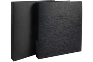 eTone Classeur pour négatifs photo argentique à 3 Anneaux Feuilles rectangulaires sans acide avec boite de rangement