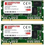 Komputerbay 2Go (2x1Go) 333Mhz DDR PC2700 DDR333 (200 broches) mémoire d'ordinateur portable SODIMM