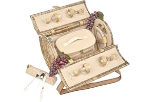 ‎LES JARDINS DE LA COMTESSE Gerundeter Picknick-Korb Opéra - für 4 Personen - von Les Jardins de la Comtesse