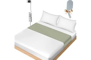 panthem Universelle Erdungsbettlaken Erdungsmatte für Bett - Bio-Baumwolle mit Silberfaser für Besseren Schlaf, 265x60 cm Erdungslaken Erdung-Bettlaken Grounding Bed Sheet Mat (Avocadogrün)