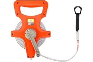 QWORK® Taśma miernicza z włókna szklanego, taśma rolkowa, 30M / 100 FT, dwustronna