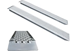 WORHAN® Rampes de Chargement 200cm Robustes Tracteur Moto Remorque Aluminium jusqu'à 1000kg LR7H