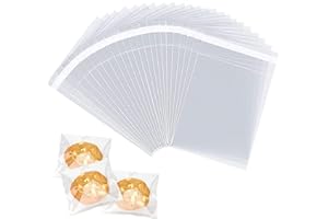Recon Up Self Seal Cellophane Bags 5X7 (Pack Of 50), Clear, Self Adhesive Sweet/Gift Bags For Different Occasions