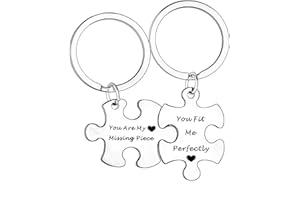 MADHAHEFU Couple Keyrings Boyfriend Girlfriend Gift Husband Keychain Valentine Day Gift Love Puzzle Jewellery