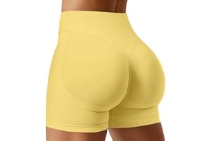 WEISANGMI Gym Shorts for Women Seamless Scrunch Butt Lifting Yoga Shorts Booty Workout Shorts 4.5" Tummy Control Cycling Shorts