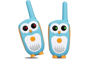 Retevis RT30 Dzieci Walkie Talkie Wygląd Sowa Łatwa obsługa Maluch Dzieci Walkie Talkie Zabawki Prezenty dla dziewczynek Chłopcy Walkie Talkie dla dzieci (błękitne niebo, 1 para)