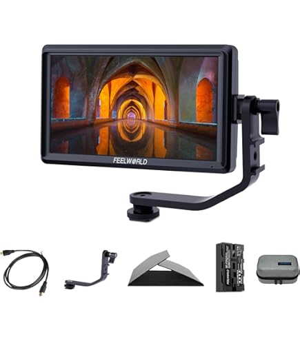 ANDYCINE T6 6 inch camera monitor aluminium shell 4K 60Hz HDMI HDR 1920x1080 alle golfvorm, 3D-lut met batterij en draagtas