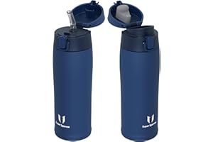 Super Sparrow Borraccia Termica, Acciaio Inox Bottiglia Termica - 350ml, 500ml, 750ml, 950ml - Senza BPA Termos, Borracce Termiche Bambini - Include 2 Coperchi con Cannuccia e Coperchio Sportivo