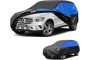 GUNHYI Housse Voiture Imperméable Respirante, SUV Bâche de pour Mercedes GLC GLC200 250 300 350 GLC43 63, Bleu Noir Garage Complet de Voiture pour la Pluie Soleil Poussière Protection.