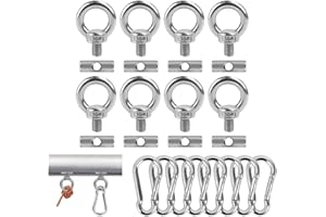 NOLACE Gancio per Tendalino Camper Ganci per tenda 8 set da 6 mm Acciaio Tende da Sole Inossidabile Ganci Accessori Roulotte Ganci per Tende da Campeggio，per Tubatura Rails per Roulotte，Camper, Barche