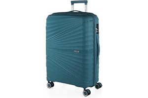 JASLEN - Sztywna walizka średniej wielkości - Średnia walizka z polipropylenu PP o długości 65 cm - Lekka walizka o wadze 20 kg z zamkiem szyfrowym TSA - Lekka i wytrzymała, Benzyna