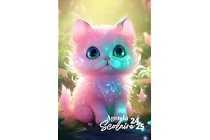 Agenda Scolaire 2024-2025: Double Page Hebdomadaire | Chaton Mignon | Semainier A5 (Août 2024/juillet 2025) | Pour étudiant Primaire Collège et Lycée | Fille et Garçon